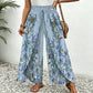 🌸 Breezy Summer Vibes –Women's Printed Wide-Leg Drawstring Trousers🏖️☕