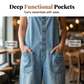 👖Women's Casual Baggy Denim Overalls with Pockets– Relaxed Style, All-Day Comfort✨