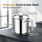 🛢️ Stainless Steel Oil Strainer Pot With Lid – Clean, Safe & Effortless🍳