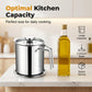 🛢️ Stainless Steel Oil Strainer Pot With Lid – Clean, Safe & Effortless🍳