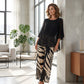📢📢50% OFF !! ⏰Wemon's Elegant Flowy Top & Printed Pants Set