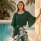 📢📢50% OFF !! ⏰Wemon's Elegant Flowy Top & Printed Pants Set