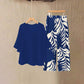 📢📢50% OFF !! ⏰Wemon's Elegant Flowy Top & Printed Pants Set
