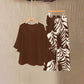 📢📢50% OFF !! ⏰Wemon's Elegant Flowy Top & Printed Pants Set