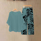 📢📢50% OFF !! ⏰Wemon's Elegant Flowy Top & Printed Pants Set