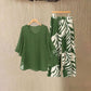 📢📢50% OFF !! ⏰Wemon's Elegant Flowy Top & Printed Pants Set