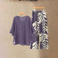 📢📢50% OFF !! ⏰Wemon's Elegant Flowy Top & Printed Pants Set