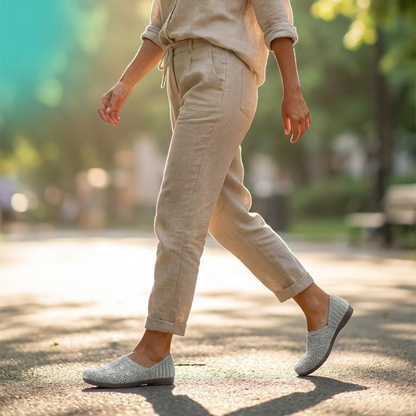 👟✨Like Walking On Clouds ☁️ – Women's Breathable Woven Slip-On Flats