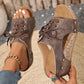 👡Women's Peep-Toe Platform Wedge Sandals - Comfy, Flattering & Easy To Slip On✨