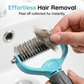 🐾Say Goodbye To Tangled Fur & Shedding✨Dual-Sided Pet Grooming Rake for Dogs & Cats