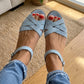☀️👡Step Into Summer In Style - Women's Hollow-Out Flat Sandals with Adjustable Buckle