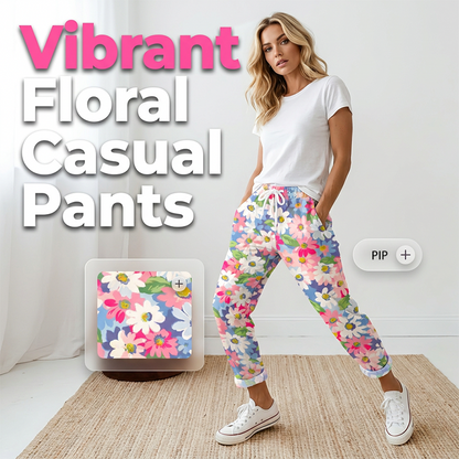 💕Women's Floral Print Drawstring Casual Pants - Comfy, Flattering & Perfect For Everyday Wear🌸