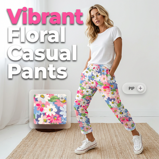💕Women's Floral Print Drawstring Casual Pants - Comfy, Flattering & Perfect For Everyday Wear🌸
