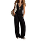 Women's V-Neck Sleeveless Top & Wide-Leg Pants Set