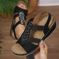 🌬️Summer Rhinestone Wedge Sandals for Women👣 Say Goodbye To Tired Feet This Summer!