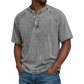 ✨Men's Casual Band Collar Short Sleeve Shirt - Comfortable, Breathable & Effortlessly Stylish