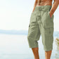 👖Men's Linen Blend Cargo Capri Pants🌬️ Lightweight, Breathable & Built For Comfort