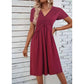 🔥 Limited-Time Sale – Up to 50% OFF✨Women's V-Neck Cross-Front Pleated Dress