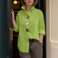 💫Women’s Oversized Button Stand Collar Shirt – Make Every Outfit A Statement!