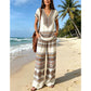 ⏳Limited-time 60% off⏰Women's Printed Top & Pants 2-Piece Set👚👖