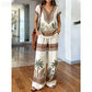 ⏳Limited-time 60% off⏰Women's Printed Top & Pants 2-Piece Set👚👖