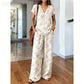 ⏳Limited-time 60% off⏰Women's Printed Top & Pants 2-Piece Set👚👖