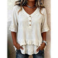 💕Women's V-Neck Top with Ruffle Hem - The Flattering You'll Reach For Every Day✨