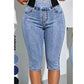 🏆LAST DAY SALE 56% OFF🔥Women’s High Waisted Denim Capri– Slimming Stretch Cropped Jeans✨