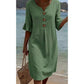 👗☀️Women’s Solid Color Ruffle Sleeve Midi Dress – Everyday Summer Comfort ✨