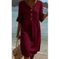 👗☀️Women’s Solid Color Ruffle Sleeve Midi Dress – Everyday Summer Comfort ✨