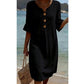 👗☀️Women’s Solid Color Ruffle Sleeve Midi Dress – Everyday Summer Comfort ✨