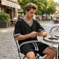 Men's Casual Top & Shorts 2-Piece Set