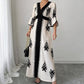 👗Women's Elegant V-Neck Print Maxi Dress– Elegant, Flattering & Effortlessly Chic ✨