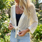 🎉2026 Hot Sale 50% OFF💞Breathable Mesh Knit Top – Tie-Front, Sun Protection & Effortless Style!✨