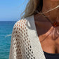 🎉2026 Hot Sale 50% OFF💞Breathable Mesh Knit Top – Tie-Front, Sun Protection & Effortless Style!✨