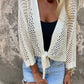 🎉2026 Hot Sale 50% OFF💞Breathable Mesh Knit Top – Tie-Front, Sun Protection & Effortless Style!✨