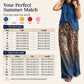 👗Women’s Halter Sleeveless Top & Leopard Pants Set-Leg Pants Set – Bold, Chic & Effortless Summer Outfit🔥