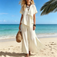 👗Women's Asymmetric Top & Slit Wide-Leg Pants Set– Elegant Statement Co-ord ✨