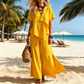 👗Women's Asymmetric Top & Slit Wide-Leg Pants Set– Elegant Statement Co-ord ✨