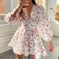 Women's Floral V-Neck Mini Dress