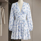 Women's Floral V-Neck Mini Dress