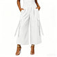 👖Women's Cropped Wide-Leg Cargo Pants – High Waist Street Style Trousers ✨
