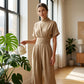 👗Women's Short Sleeve Mock Neck Wide-Leg Jumpsuit – Elegant All-in-One Outfit ✨