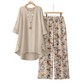 👚 50% OFF NOW! 🌿Women's Cotton Linen Half Sleeve Top ＆ Pants Set – Breathable & lightweight – Perfect for summer, office or casual days – relaxed fit with natural texture 🌸✨