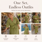 👗Women's Casual Wrap Top & Side Button Skirt Set – Chic 2-Piece Summer Outfit ✨