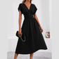 👗✨Women's V-neck Nipped-in Waist Dress-Neck Slim Fit Dress – Brunch to Night Out 🔥