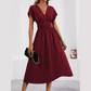 👗✨Women's V-neck Nipped-in Waist Dress-Neck Slim Fit Dress – Brunch to Night Out 🔥