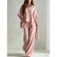 👚LAST DAY 50% OFF🌟🎁Women's Short Sleeve Shirt and Long Pants Set