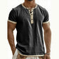 Men's Short Sleeve Breathable Henley Shirt