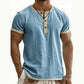 Men's Short Sleeve Breathable Henley Shirt